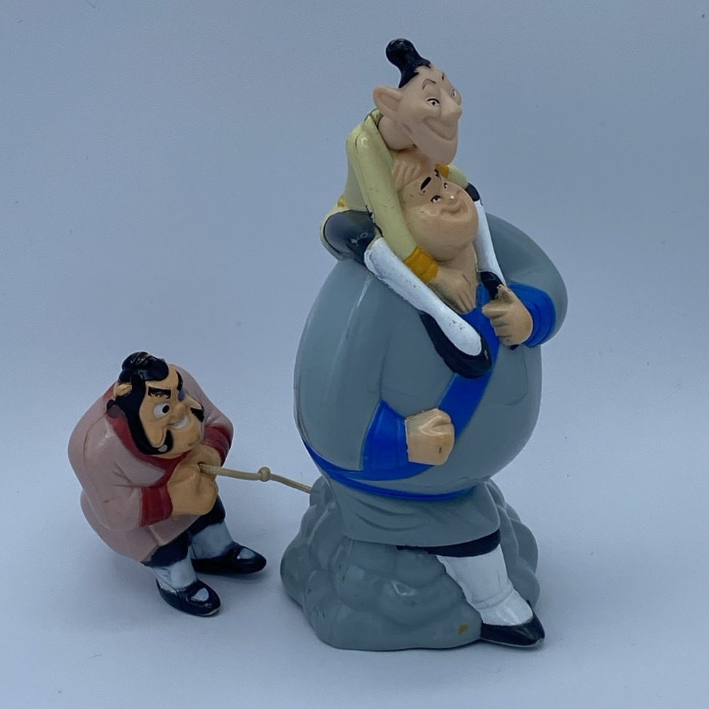 Disney Mulan Movie McDonald's Happy Meal Toy Pull String Chien Po Vintage 1998